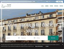 Tablet Screenshot of hostalzamora.com